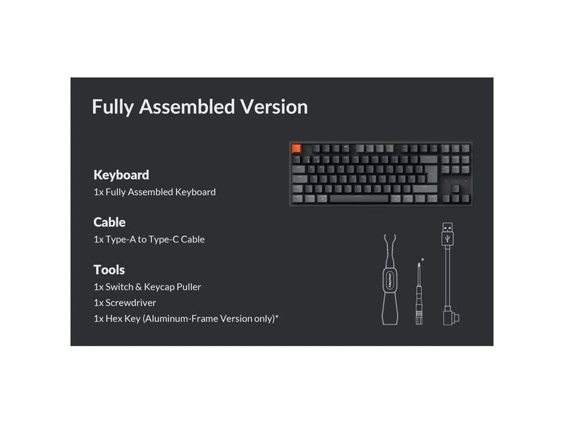 Keychron Gaming-Tastatur K8 QMK Version 2 Red Switch