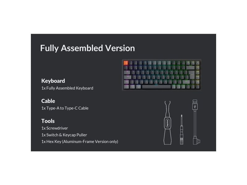 Keychron Gaming-Tastatur K2 QMK Version 3 Brown Switch