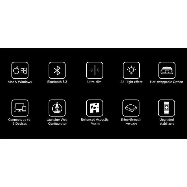 Keychron Gaming-Tastatur K5 QMK Version 2 Red Switch