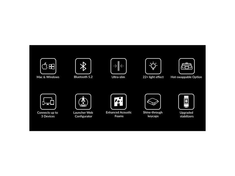 Keychron Gaming-Tastatur K5 QMK Version 2 Red Switch