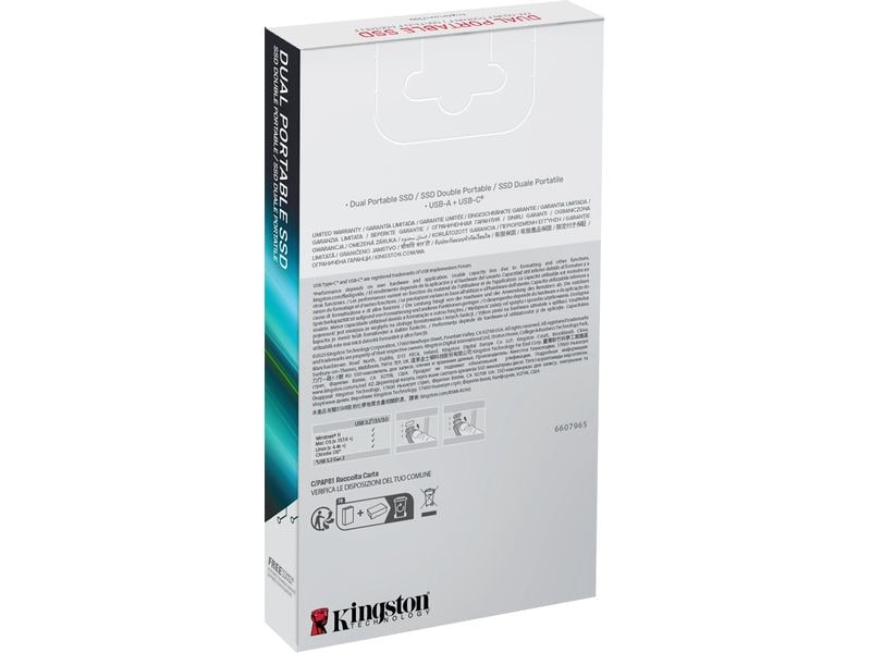 Kingston Externe SSD Dual Portable 512 GB