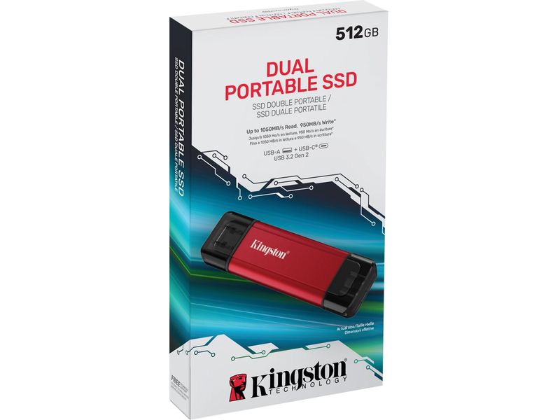 Kingston Externe SSD Dual Portable 512 GB