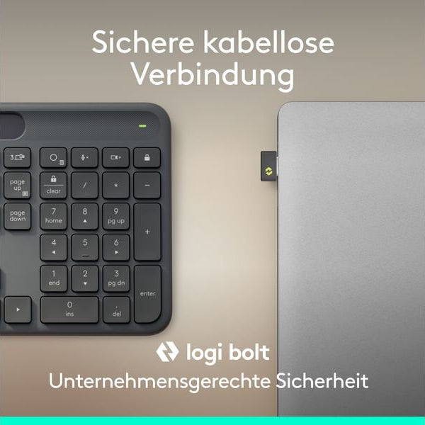 Logitech Tastatur Slim Solar+ K980 Business CH-Layout