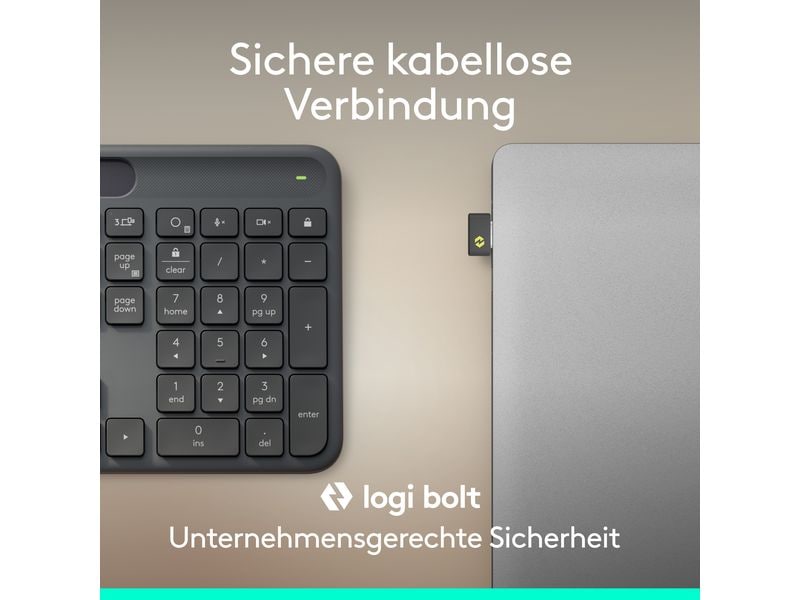 Logitech Tastatur Slim Solar+ K980 Business CH-Layout