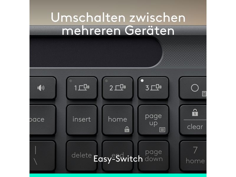 Logitech Tastatur Slim Solar+ K980 Business CH-Layout