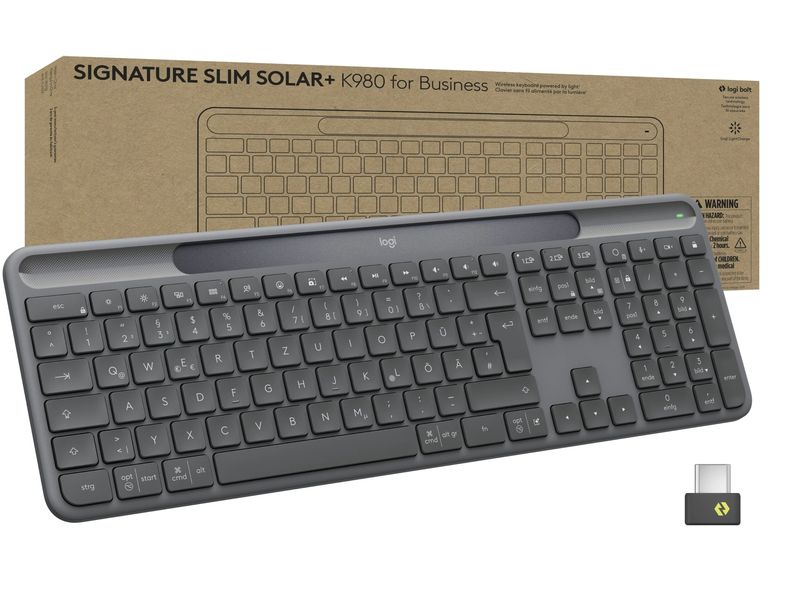 Logitech Tastatur Slim Solar+ K980 Business CH-Layout