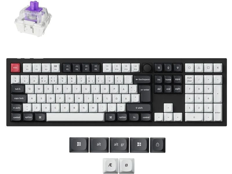 Keychron Gaming-Tastatur Q6 HE Carbon Black QMK Magnetic Switch