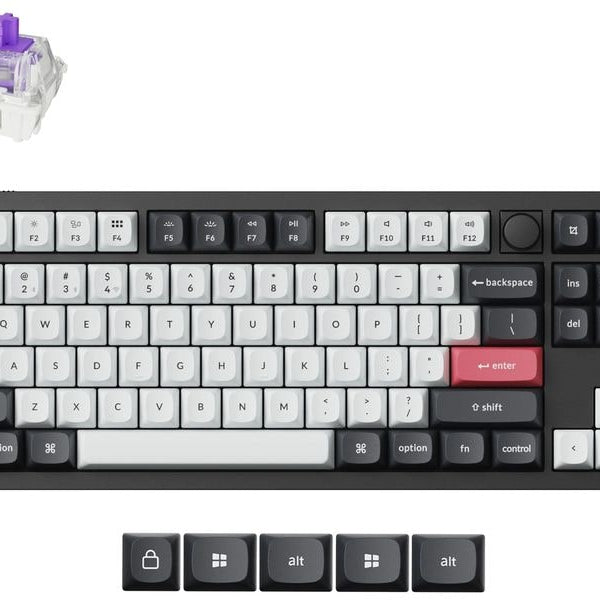 Keychron Gaming-Tastatur Q3 HE Carbon Black QMK Magnetic Switch