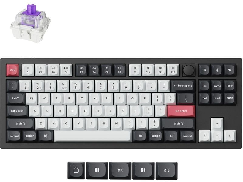 Keychron Gaming-Tastatur Q3 HE Carbon Black QMK Magnetic Switch