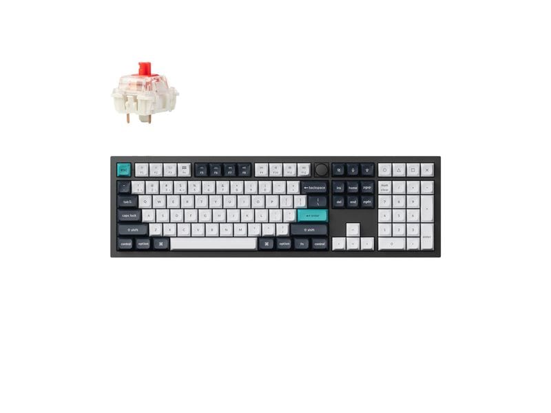Keychron Gaming-Tastatur Q6 Max Black QMK Red Switch