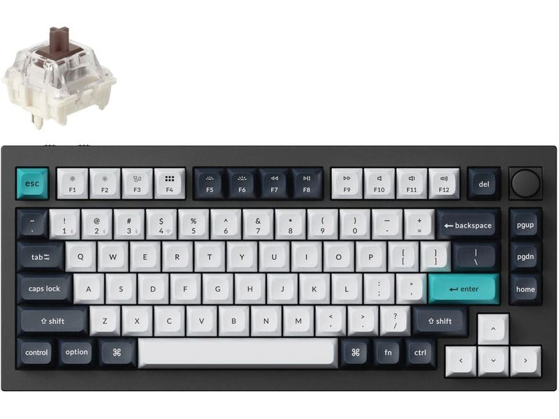 Keychron Gaming-Tastatur Q1 Max Black QMK Brown Switch