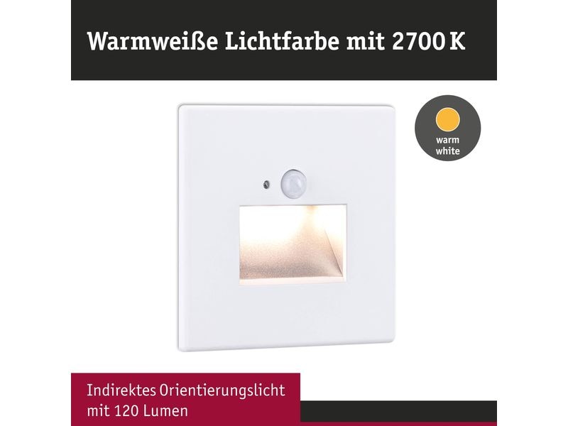 Paulmann LED Wandeinbauleuchte Edge Weiss matt