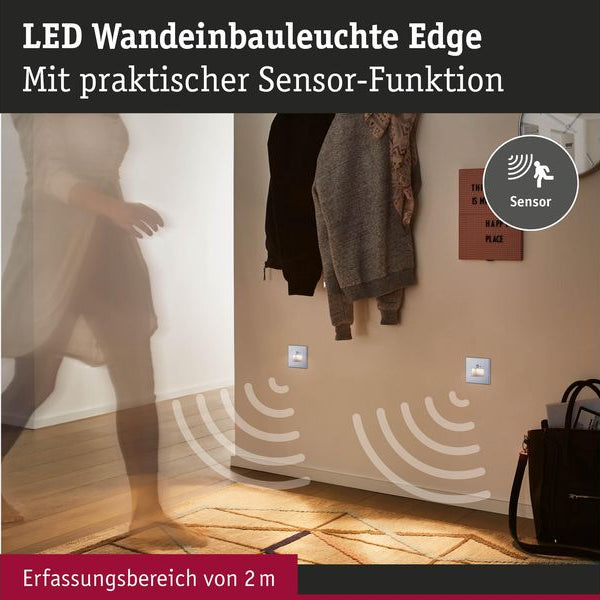 Paulmann LED Wandeinbauleuchte Edge Schwarz matt