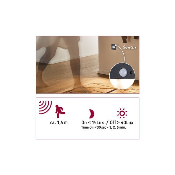 Paulmann LED Wandeinbauleuchte Edge Schwarz matt