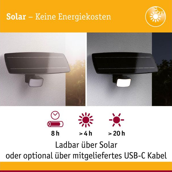 Paulmann Solar Fluter Flotas inkl. Bewegungsmelder IP65 3000K 700 lm