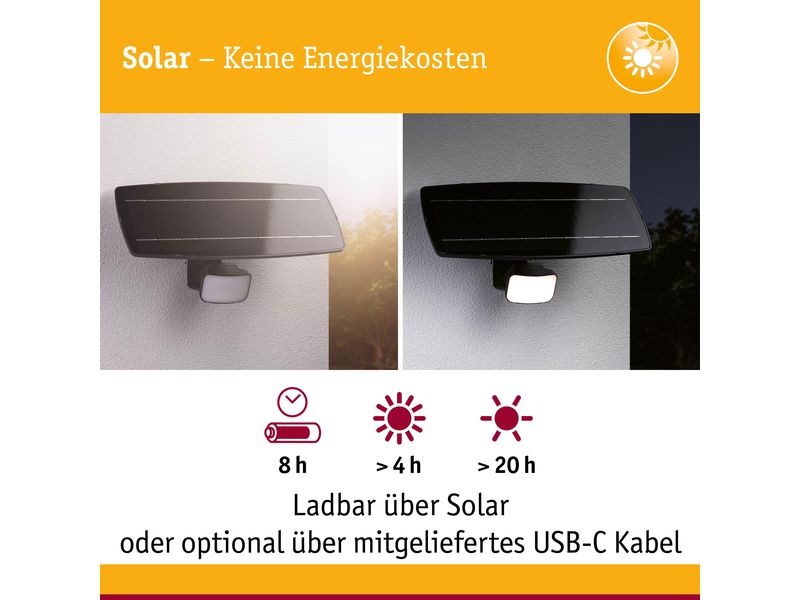 Paulmann Solar Fluter Flotas inkl. Bewegungsmelder IP65 3000K 700 lm
