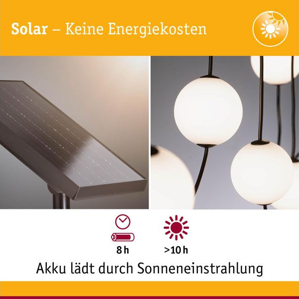 Paulmann Solar LED Lichterkette Taina IP67 3000K 1.71m