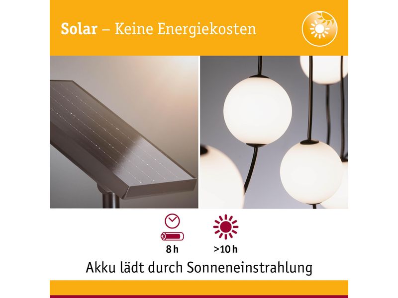 Paulmann Solar LED Lichterkette Taina IP67 3000K 1.71m
