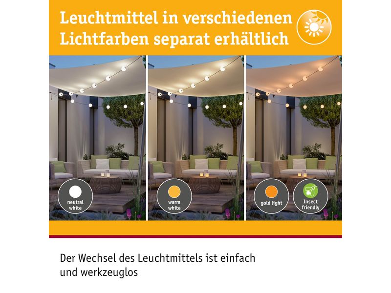 Paulmann Solar LED Lichterkette Taina IP67 3000K 1.71m