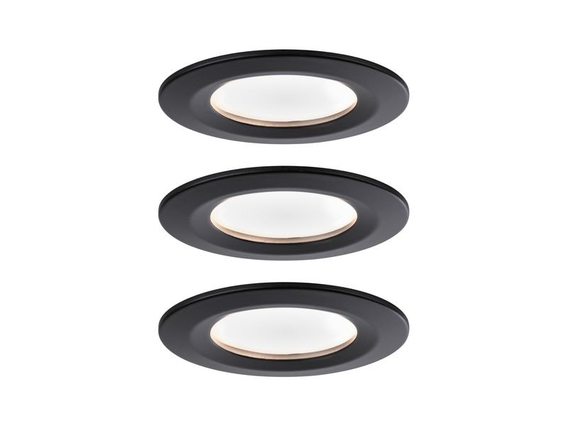 Paulmann Einbauleuchte Nova Starr Basisset, Schwarz