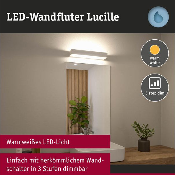 Paulmann LED Wandleuchte Lucille, Weiss