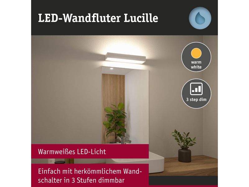 Paulmann LED Wandleuchte Lucille, Weiss