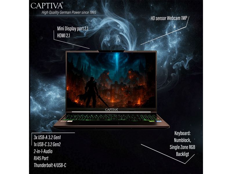Captiva Notebook Highend Gaming  I98-135CH