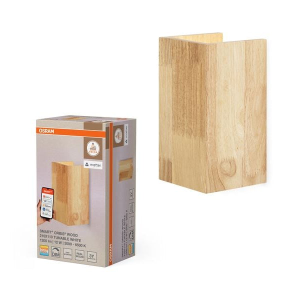 OSRAM Wandleuchte SMART+ Orbis Wood rectangular 200 x 110 mm TW
