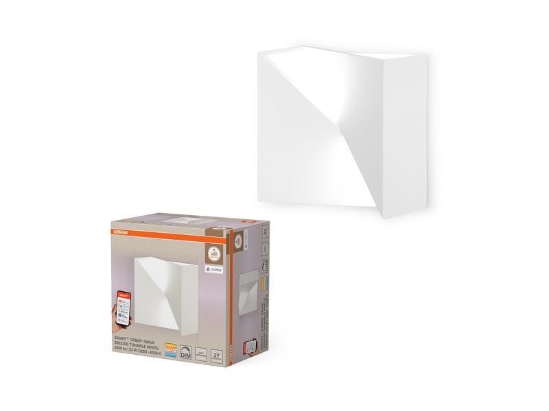 OSRAM Wandleuchte SMART+ MATTER Wall Swan Square 200 x 200 mm TW