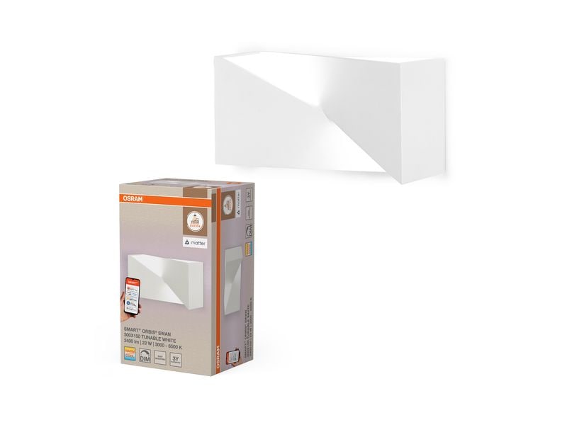 OSRAM Wandleuchte SMART+ MATTER Wall Swan 300 x 150 mm TW