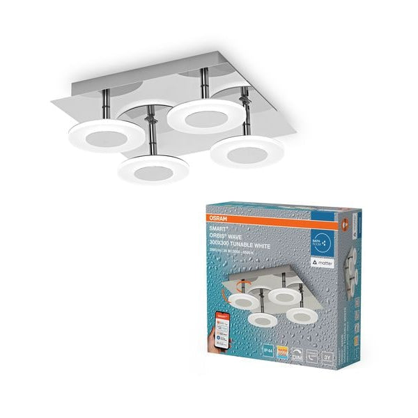 OSRAM Wandleuchte SMART+ Matter Orbis Wall Wave 300 x 300 mm, TW