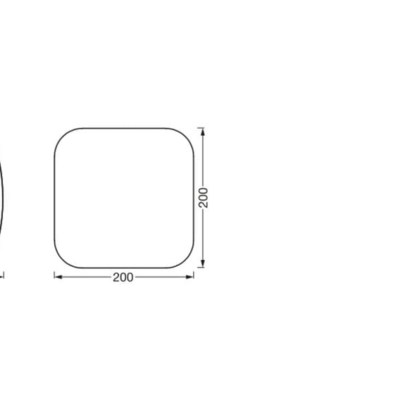OSRAM Wandleuchte SMART+ Matter Orbis Wall Aqua 200 x 200 mm TW