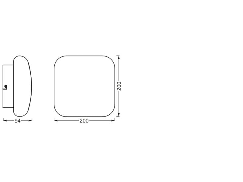 OSRAM Wandleuchte SMART+ Matter Orbis Wall Aqua 200 x 200 mm TW