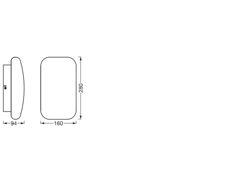OSRAM Wandleuchte SMART+ Matter Orbis Wall Aqua 280 x 160 mm TW