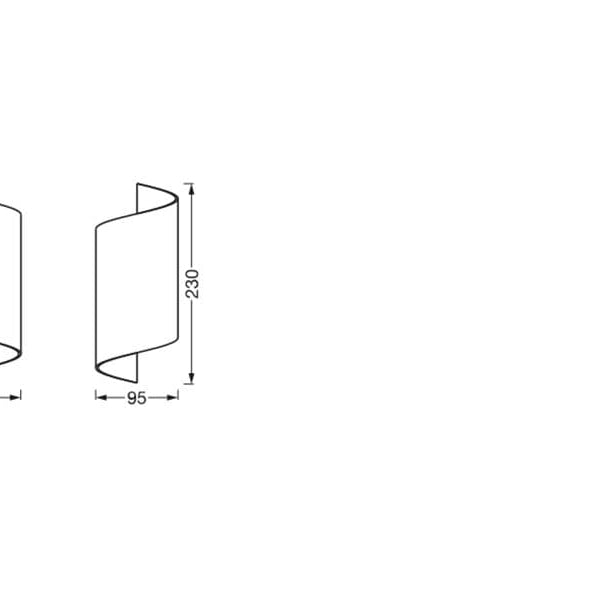 OSRAM Wandleuchte SMART+ Matter Wall Twist White 200 x 112 mm, TW