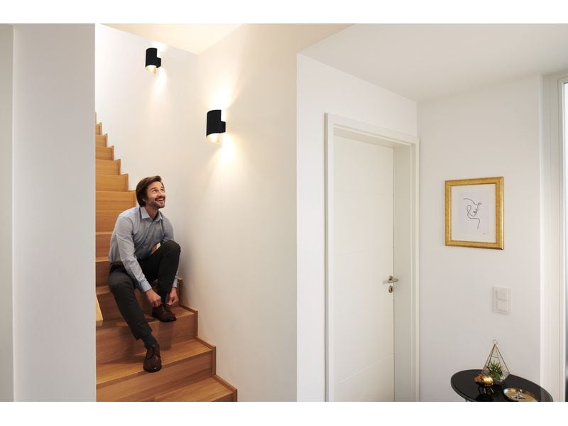 OSRAM Wandleuchte SMART+ Matter Wall Twist Black 200 x 112 mm, TW