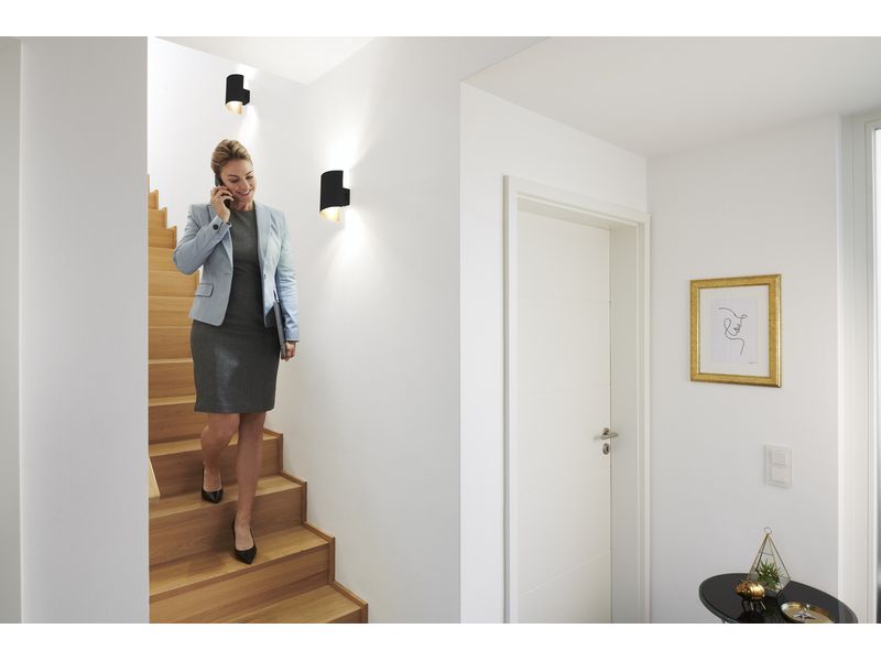 OSRAM Wandleuchte SMART+ Matter Wall Twist Black 200 x 112 mm, TW