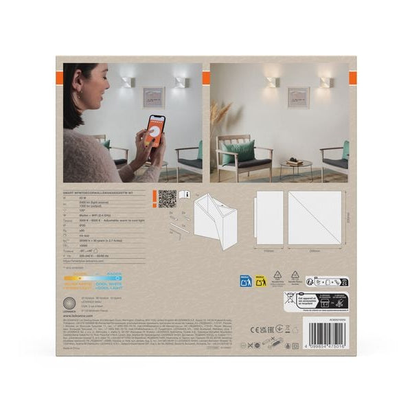 OSRAM Wandleuchte SMART+ MATTER Wall Swan Square 200 x 200 mm TW