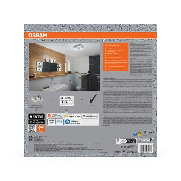 OSRAM Wandleuchte SMART+ Matter Orbis Wall Wave 300 x 300 mm, TW
