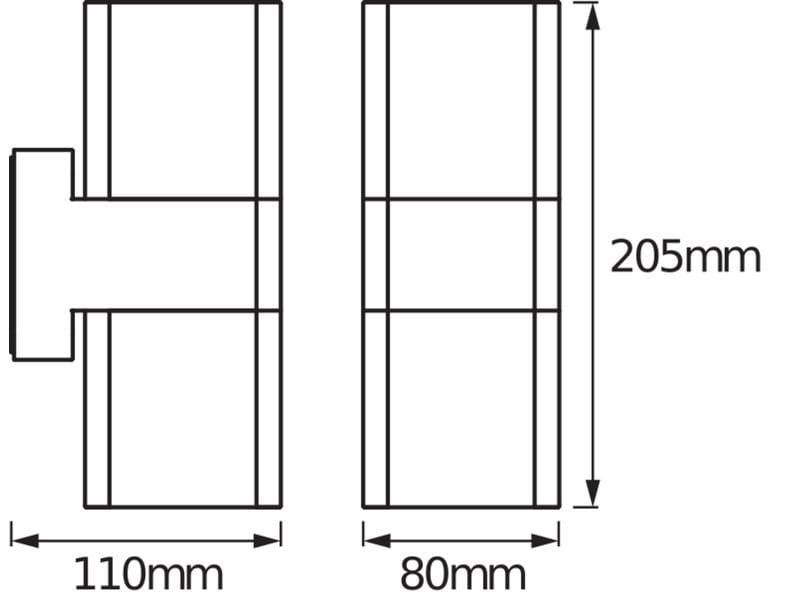OSRAM Outdoor Wandleuchte Smart+ Cube Multicolor UpDown RGBW