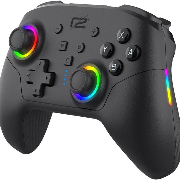 GAME Controller Pro Pad X2 LED Edition Schwarz für NSW 2