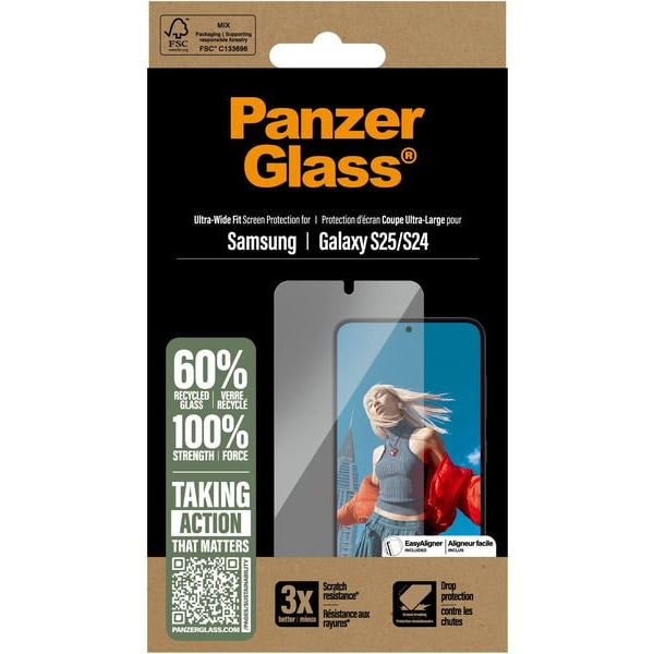 Panzerglass Displayschutz Ultra-Wide Fit für Galaxy S25/S24