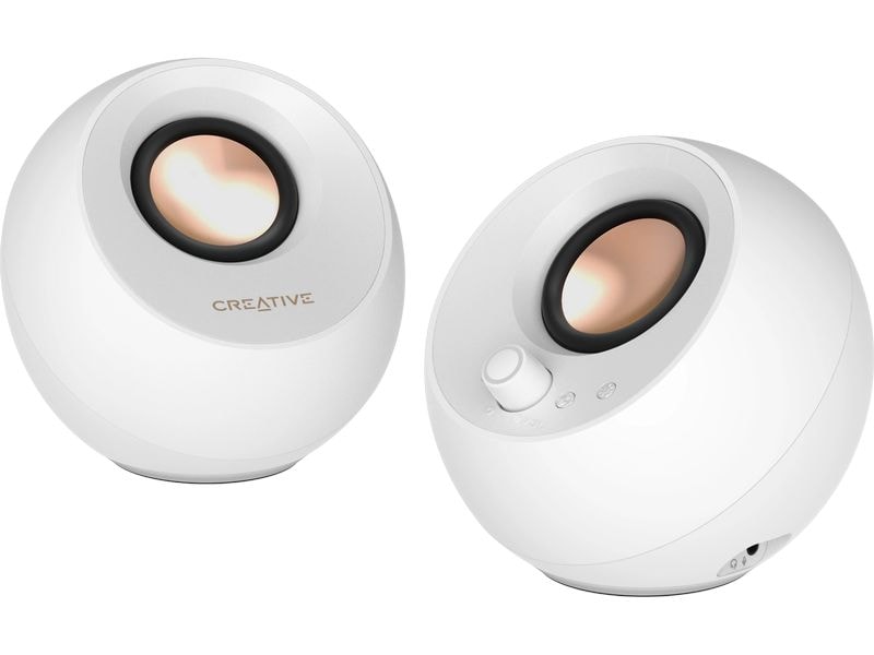 CREATIVE PC-Lautsprecher Pebble Pro weiss