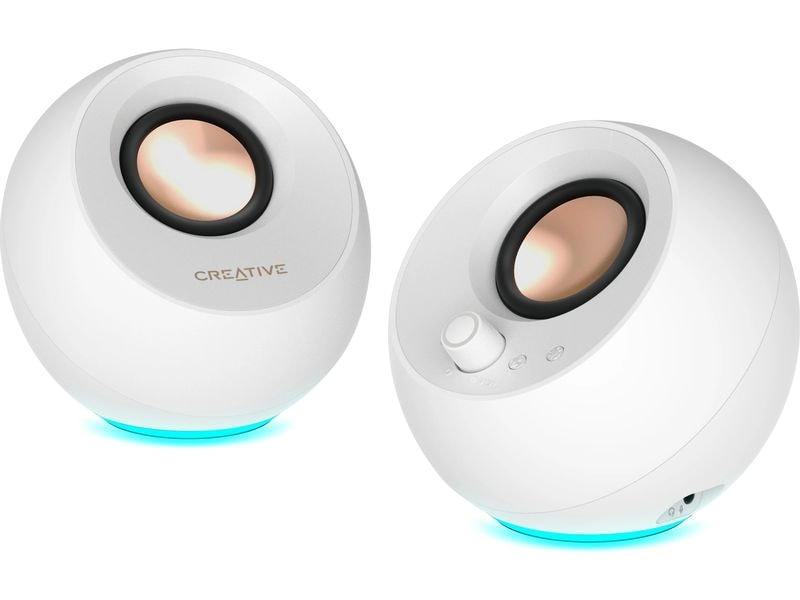 CREATIVE PC-Lautsprecher Pebble Pro weiss