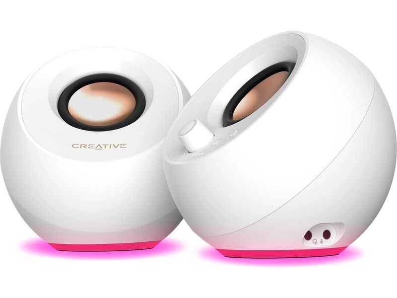 CREATIVE PC-Lautsprecher Pebble Pro weiss