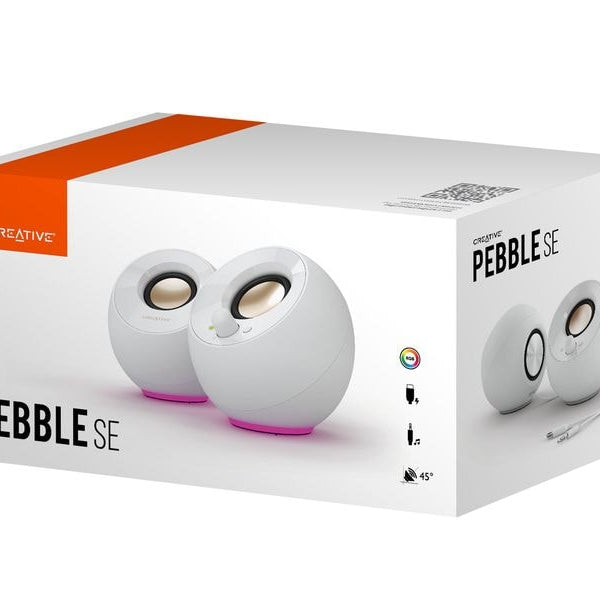 CREATIVE PC-Lautsprecher Pebble SE weiss