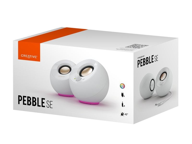CREATIVE PC-Lautsprecher Pebble SE weiss