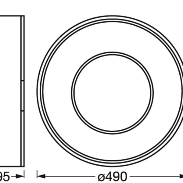 OSRAM Deckenleuchte SMART+ Matter Claria 490 mm, RGBW