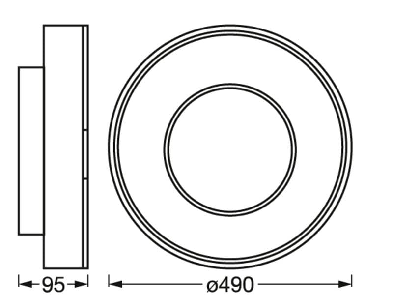 OSRAM Deckenleuchte SMART+ Matter Claria 490 mm, RGBW