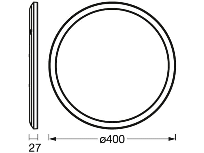 OSRAM LED-Panel SMART+ Orbis Ceiling Black 400 mm RGBW